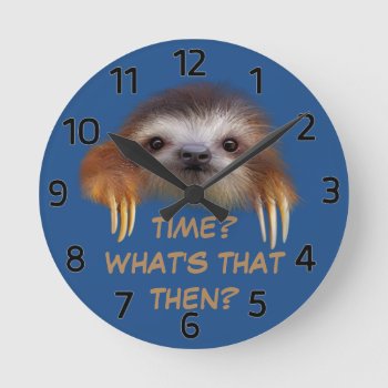 Time What's That Then Wall Clock by PawsForaMoment at Zazzle