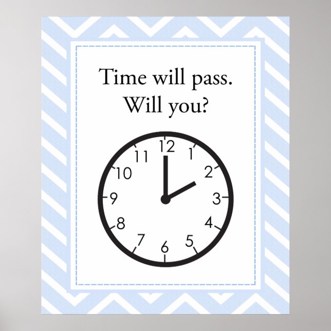 Time Will Pass, Will You? Poster (Front)