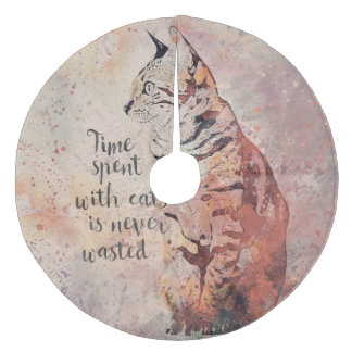 Time with Cats Fleece Tree Skirt