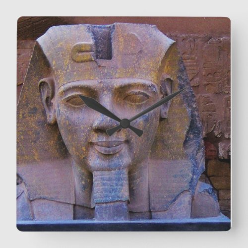 Time with King Tut Square Wall Clock