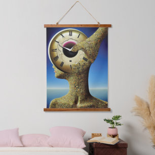 Time Wood Topped Wall Tapestry