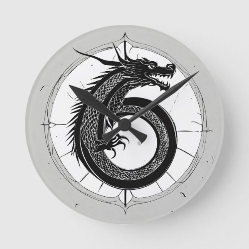 Timekeeper of the Dragons Lair Round Clock