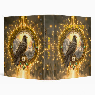 Timekeeper Raven – Gothic Clockwork 3 Ring Binder