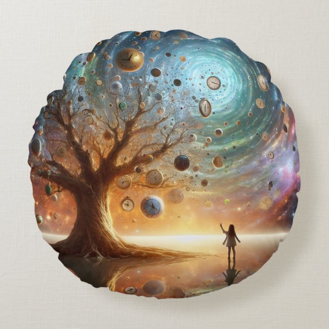 Timekeepers' Grove Round Pillow (Front)