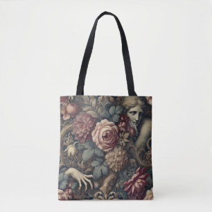 Timelapse – Gothic Baroque Floral Statue Tote Bag