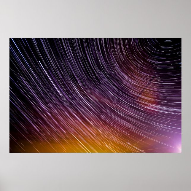 Timelapse photo of starry sky poster (Front)