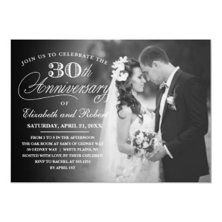 Timeless 30th Anniversary Party Photo Invitation