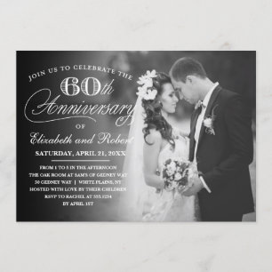 Timeless 60th Anniversary Party Photo Invitation