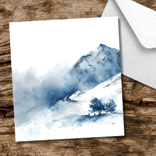 Timeless Alpine Pines Snow Landscape Wedding Envelope Liner