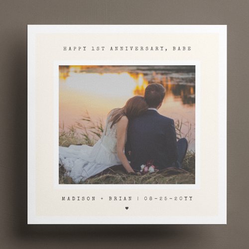 Timeless and Minimalist 1st Wedding Anniversary 