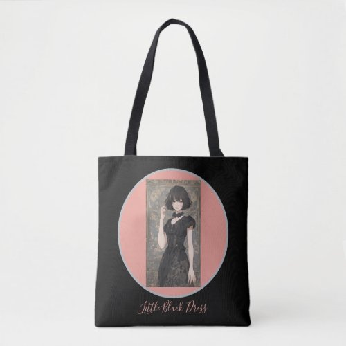 Timeless Anime LBD Print Little Black Dress Tote Bag