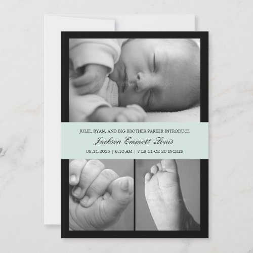 Timeless Band Birth Announcement - Blue