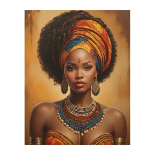 Timeless Beauty Beautiful African Women  Wood Wall Art