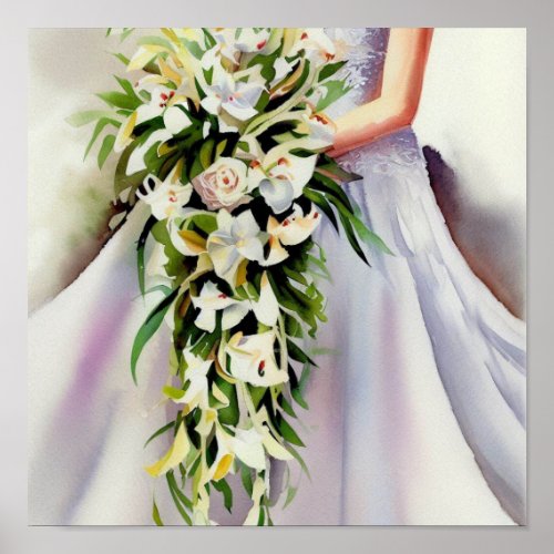 Timeless Beauty Bridal Cascading Bouquet 2 Poster