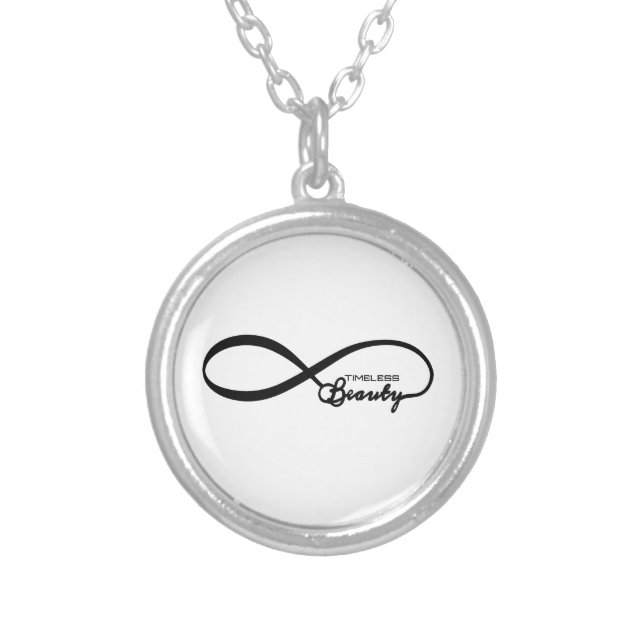 Timeless Beauty Infinite Silver Plated Necklace (Front)
