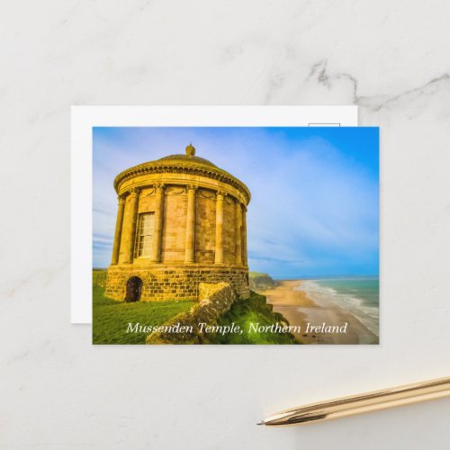 Timeless Beauty of Mussenden Temple Holiday Postcard