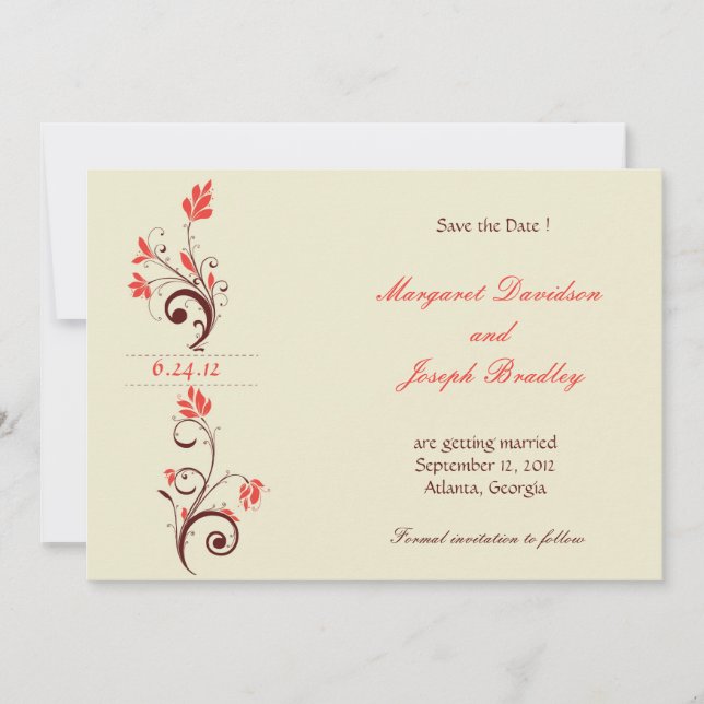 Timeless beauty-save the date cards (Front)