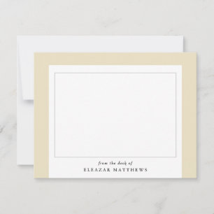 Timeless Beige Border Note Card