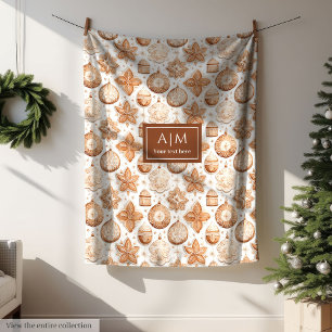 Timeless beige watercolor festive custom blanket