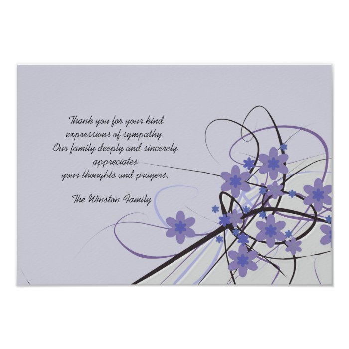 Timeless - Bereavement Thank You Notecard | Zazzle