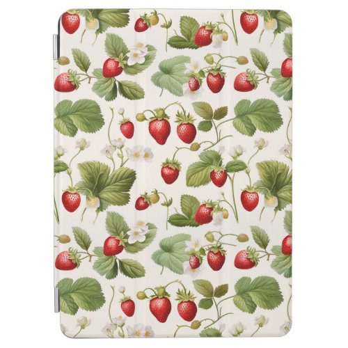 Timeless Berry Bliss Strawberry Pattern iPad Air Cover