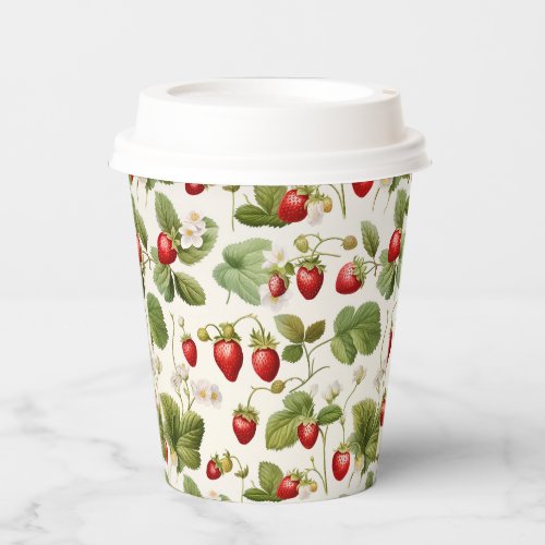 Timeless Berry Bliss Strawberry Pattern Paper Cups