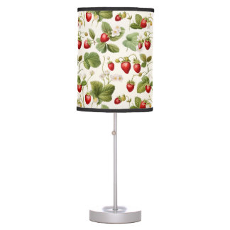 Timeless Berry Bliss Strawberry Pattern Table Lamp