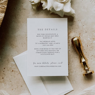 Timeless Black and White Elegant Wedding Enclosure Card