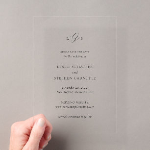 Timeless Black and White Wedding Save the Date