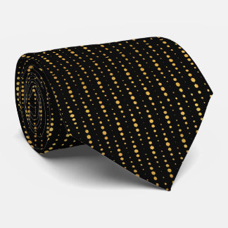 Timeless Black Gold Geometric Necktie Gift for Men