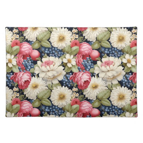 Timeless Blooms and Berries Cloth Placemat