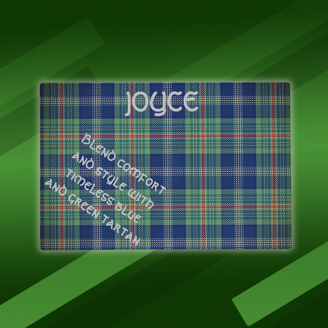 Timeless blue and green Tartan Monogram | Placemat (Creator Uploaded)