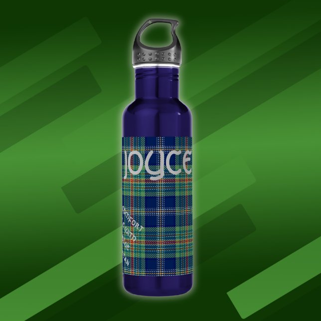 Timeless blue and green Tartan Monogram | Stainless Steel Water Bottle (Creator Uploaded)