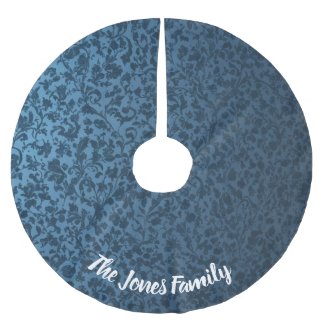Timeless Blue Floral Victorian Design Christmas