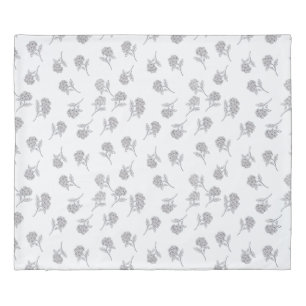 Timeless Botanical Bloom Soft Grey Duvet Cover