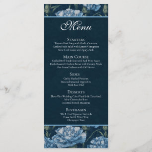 Timeless Carnation Aesthetic Boho Wedding Menu