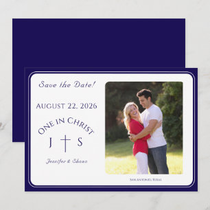 Timeless Catholic Monogrammed Wedding  Save The Date