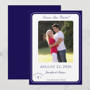 Timeless Catholic Monogrammed Wedding  Save The Date
