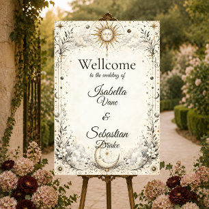 Timeless Celestial Sun Moon Wedding Foam Board