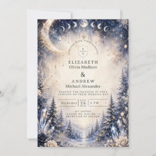 Timeless Celestial Winter Wedding Invitation