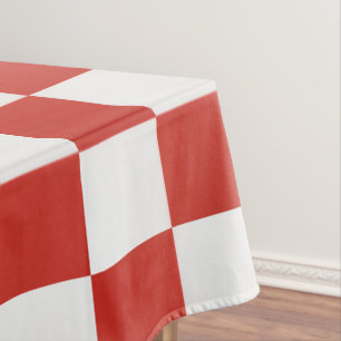 Timeless Charm Red & White Checkered Cheerful BBQ Tablecloth
