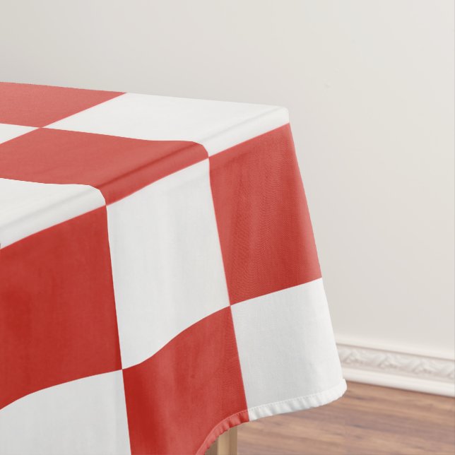 Timeless Charm Red & White Checkered Cheerful BBQ Tablecloth (In Situ)