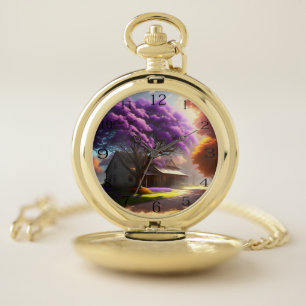 Timeless Charm: Rustic Farmhouse and Old Jacaranda Pocket Watch