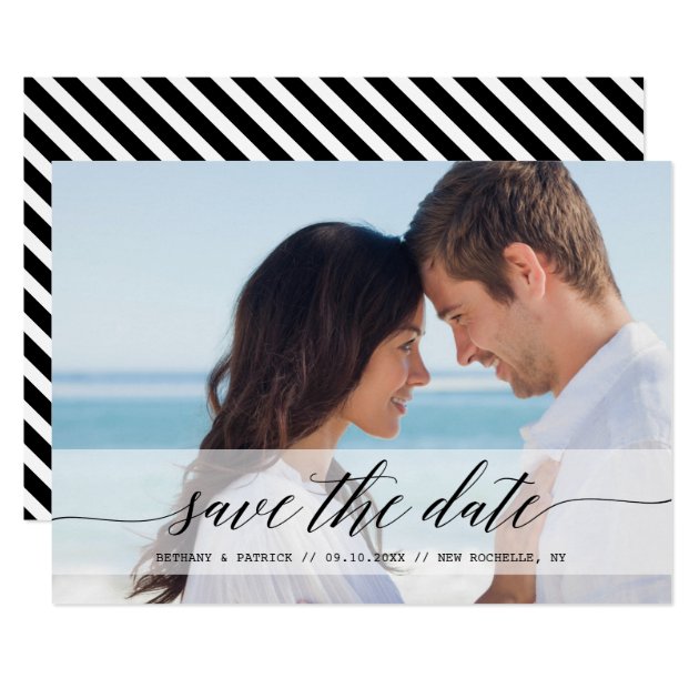 Timeless Chic Save The Date Photo Announcement