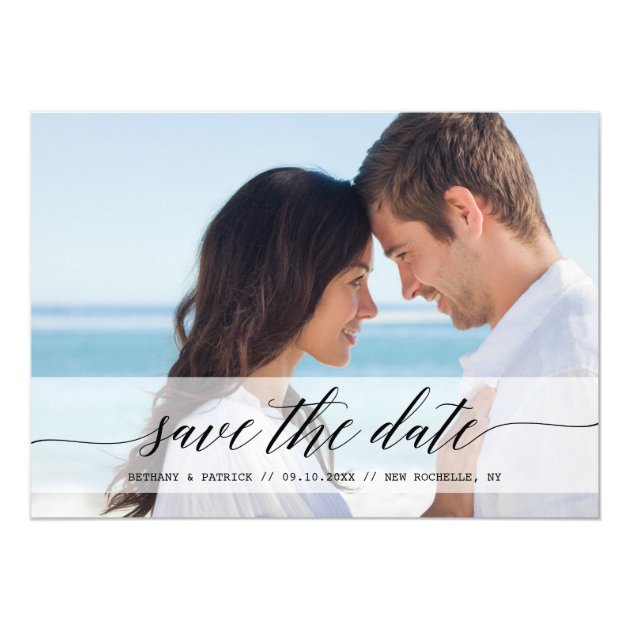 Timeless Chic Save The Date Photo Announcement