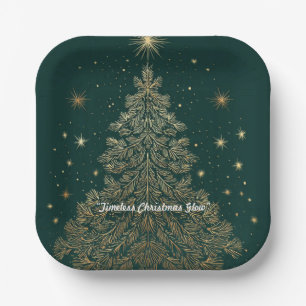 “Timeless Christmas Luxury” Paper Plates