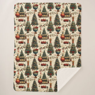 Timeless Christmas Vibes Sherpa Blanket