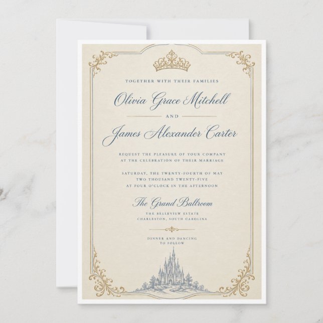 Timeless Cinderella Princess Invitation (Front)
