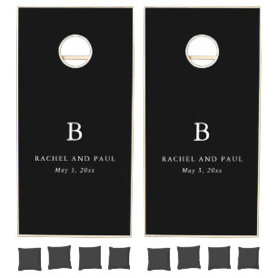 Timeless Classic Formal Monogram Wedding Cornhole Set