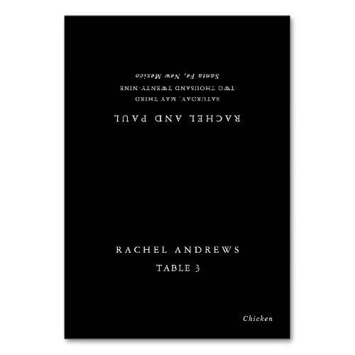 Timeless Classic Formal Wedding Place Card
